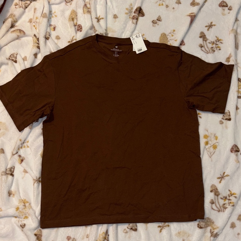 H&M Dark Brown Short Sleeve Tee